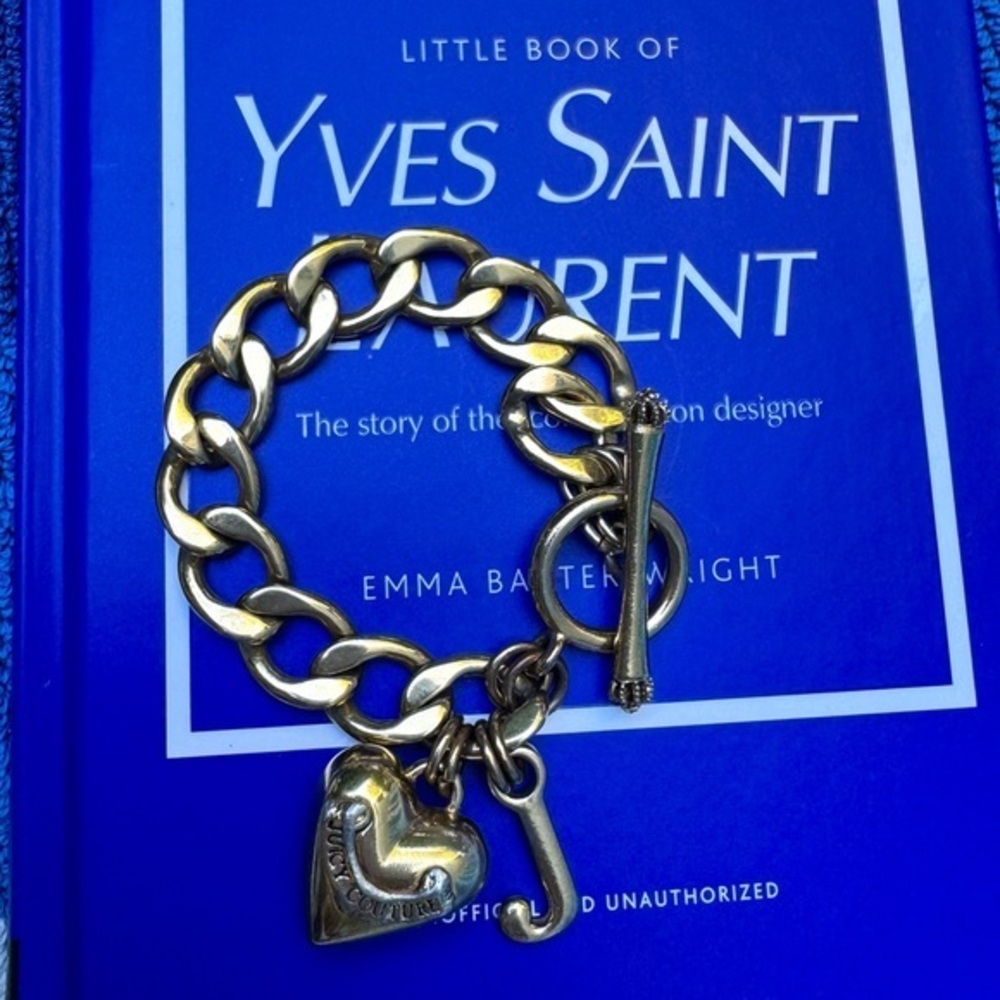 Juicy Couture Charm & Heart Gold Chain Bracelet